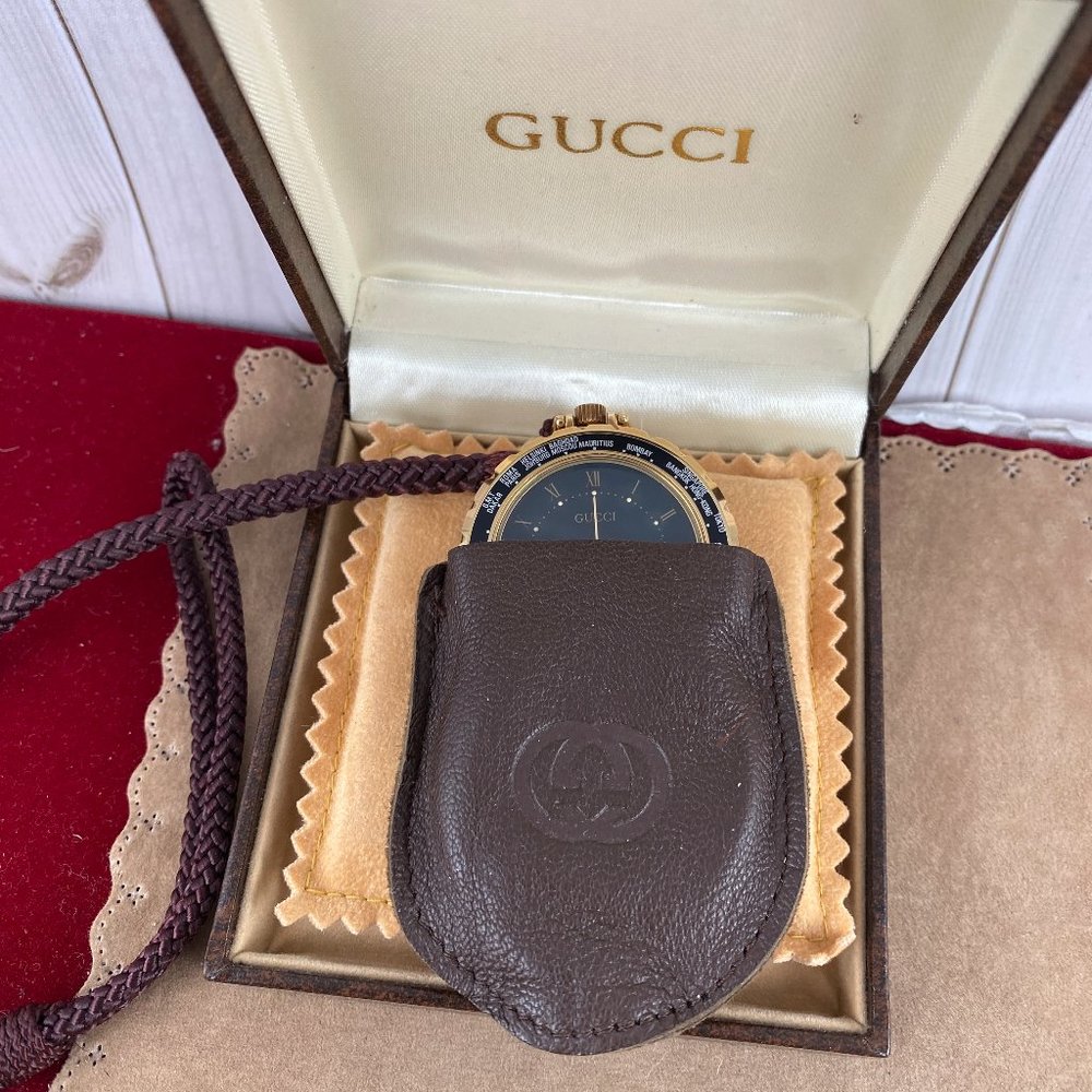 Almost NEW Gucci World Alarm Clock Vintage Rare Gucci Quartz Travel Alarm Clock - Picture 4 of 10